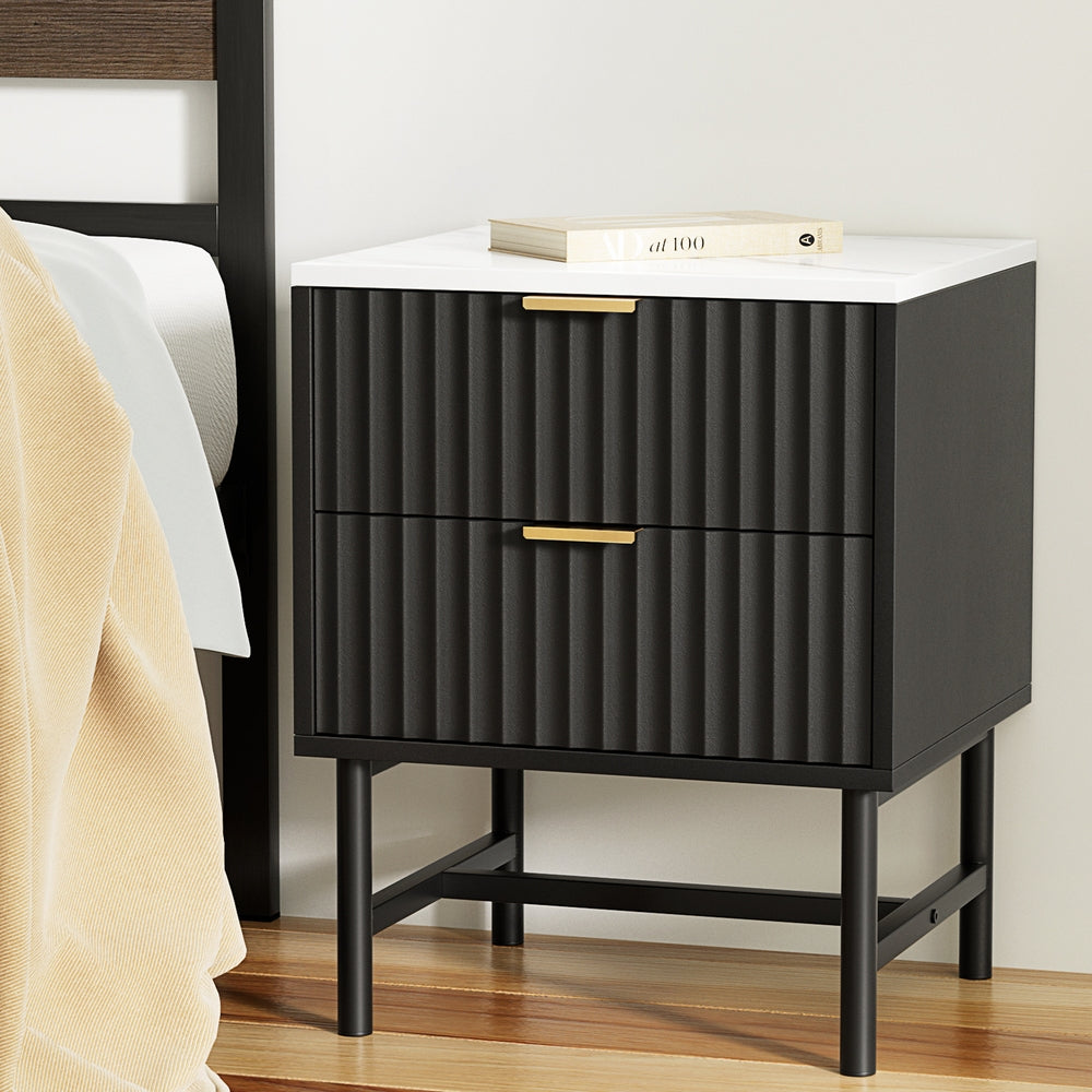 Belford Bedside Table - Black