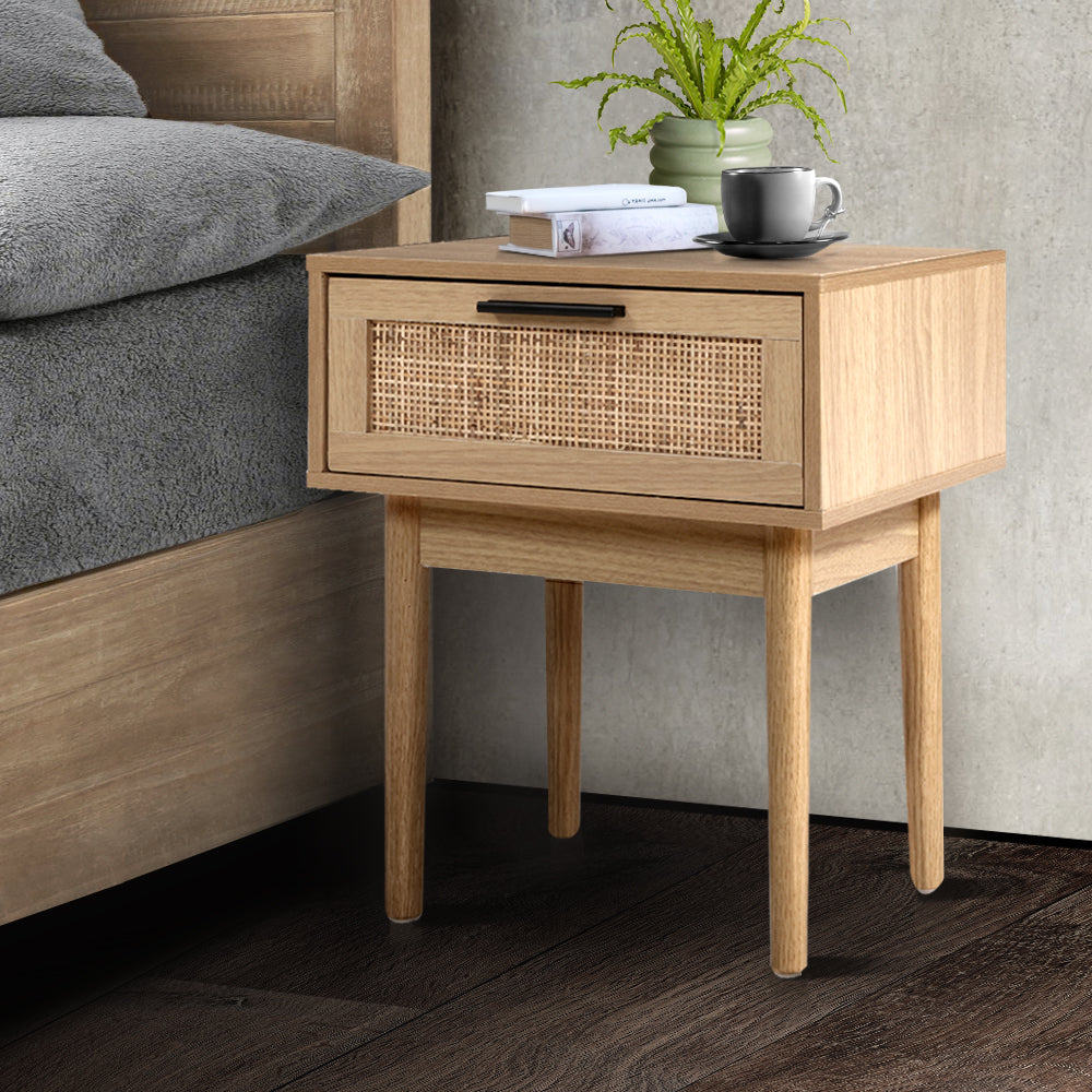 Rattan Bedside Table