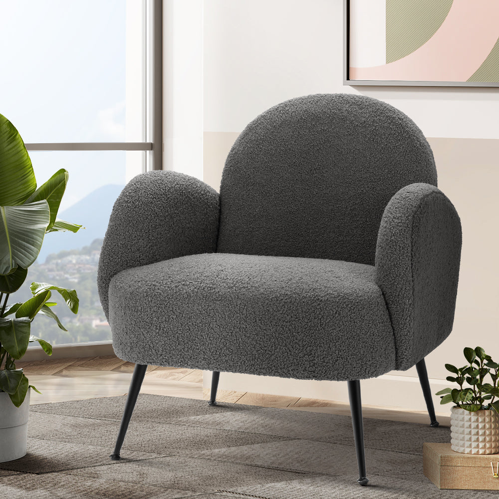 Hanes Boucle Charcoal Armchair