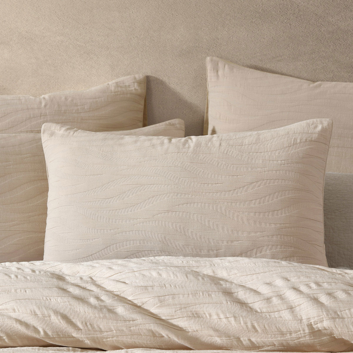 Ariel Stone Cotton Quilt Cover Set