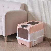 Large Enclosed Cat Litter Box with Drawer