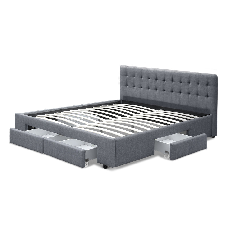 Artiss AVIO Bed Frame with 4 Drawers