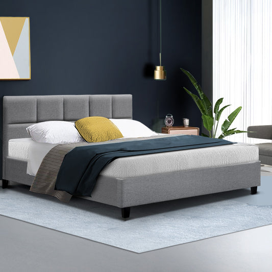 Artiss TINO Bed Frame Queen Size - Grey