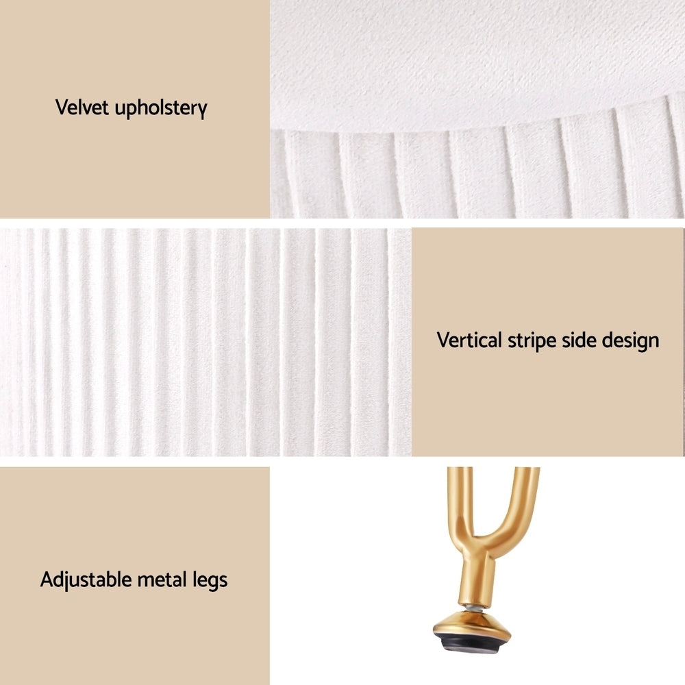 Artiss Ottoman Storage Foot Stool - White