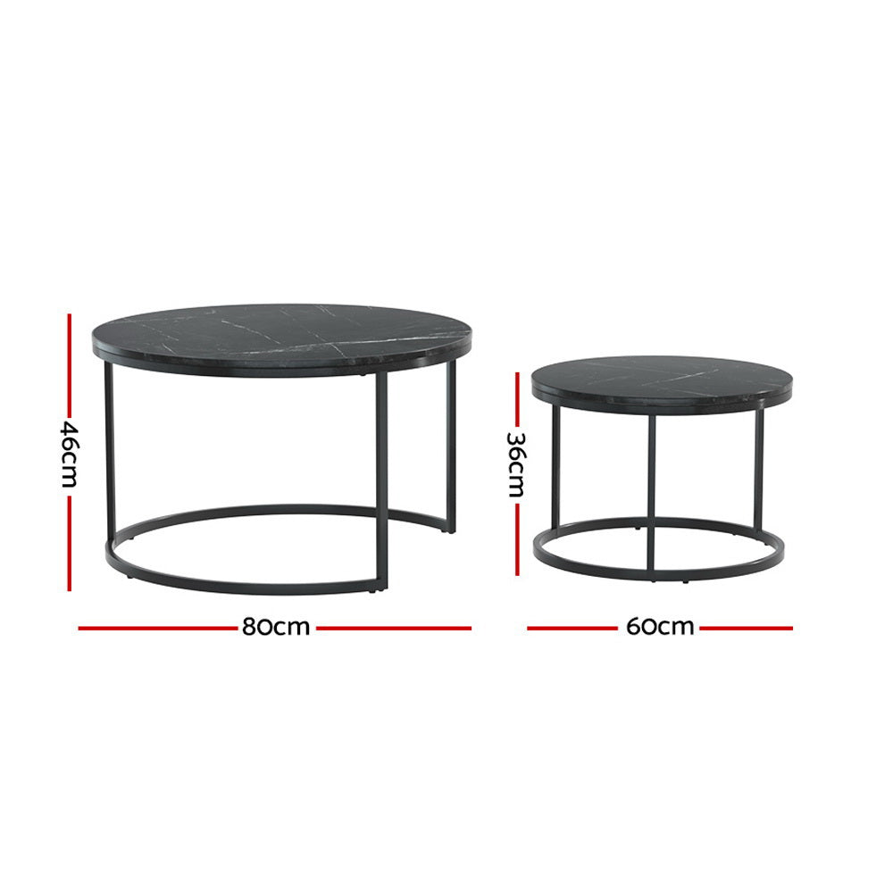 Artiss Tika Nesting Coffee Table Set of 2