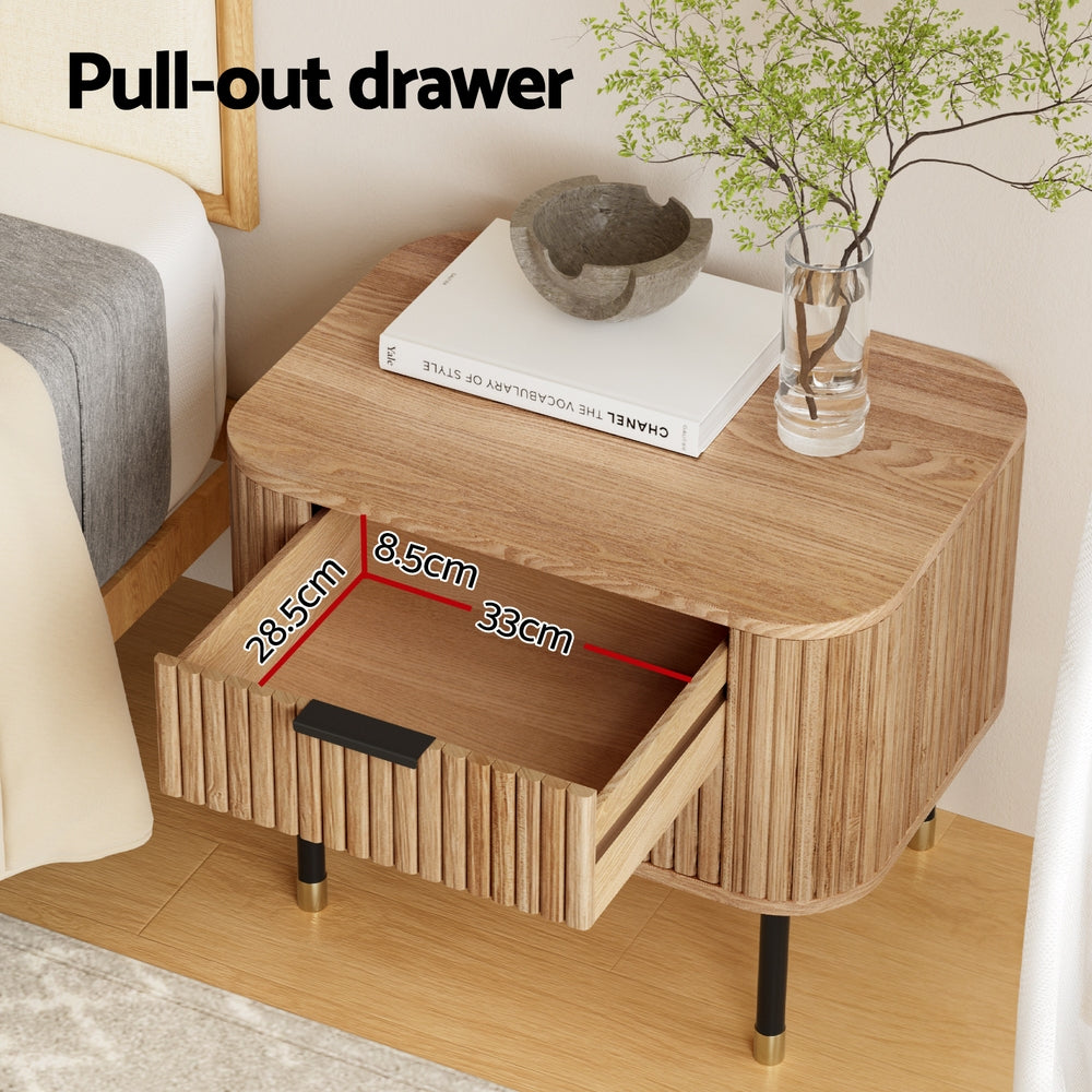 Brighton Bedside Table 2 Drawers