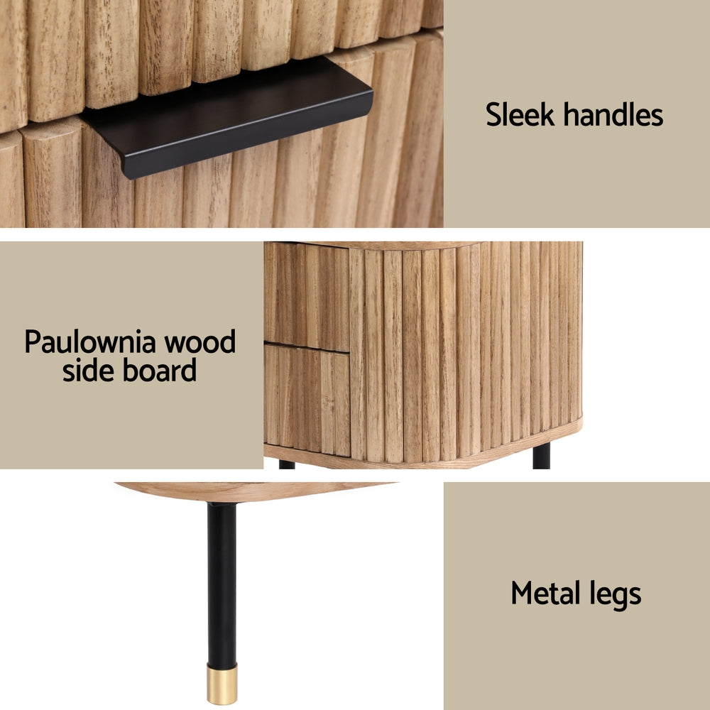 Brighton Bedside Table 2 Drawers