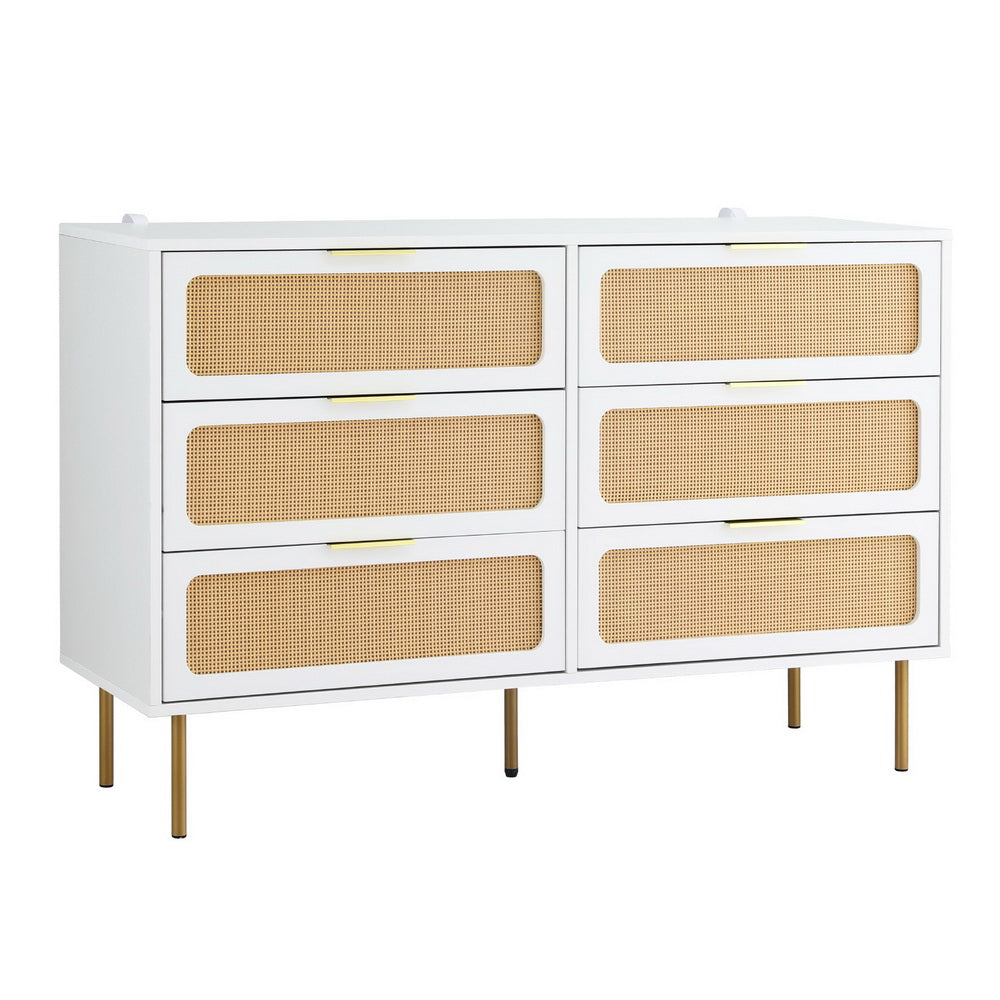 Low boy Chest 6 Drawers -White