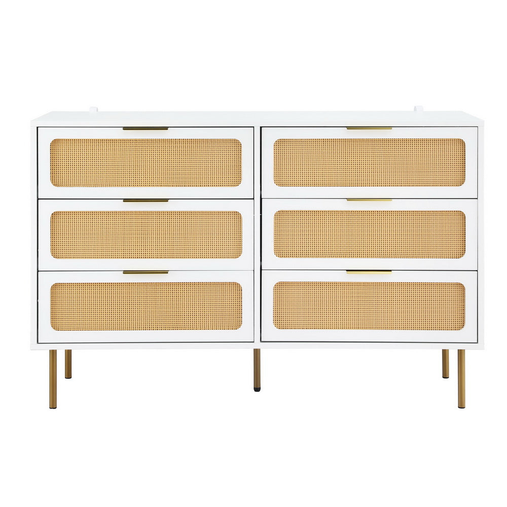 Low boy Chest 6 Drawers -White