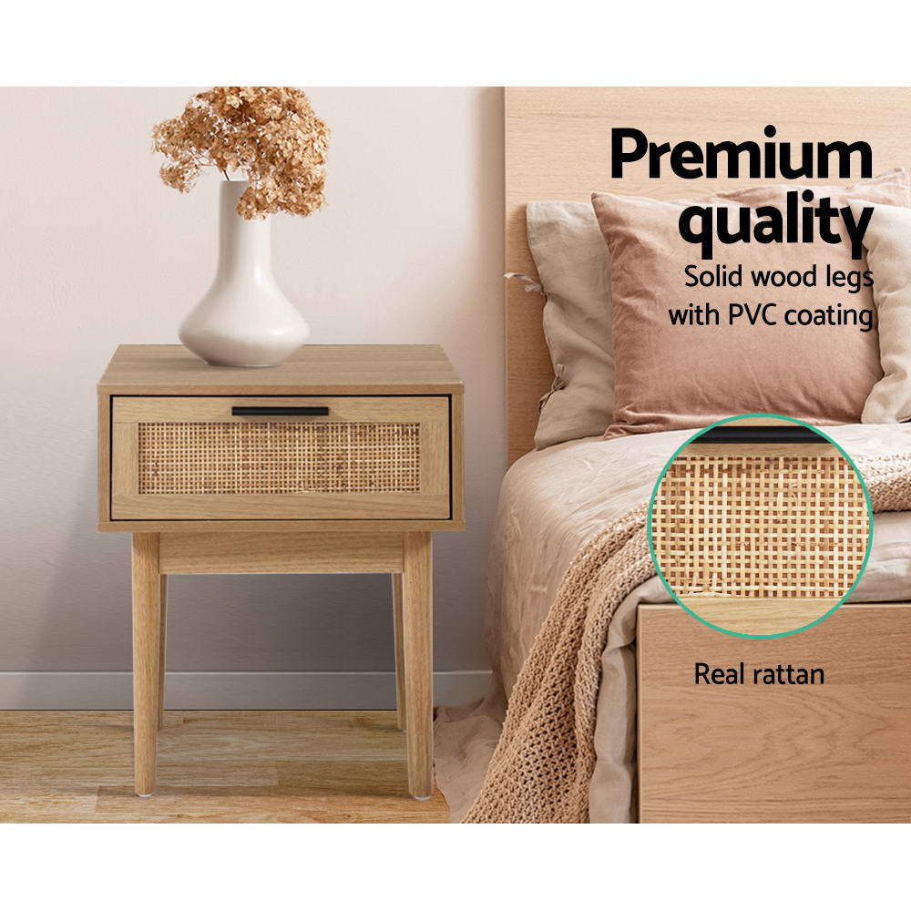 Rattan Bedside Table
