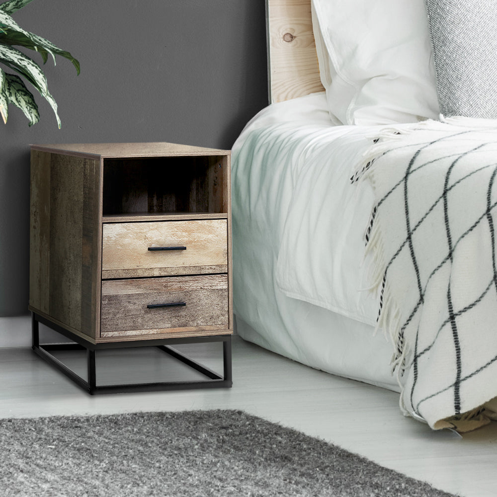 Badan Bedside Table 2 Drawers