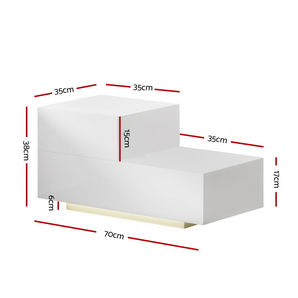 Phoenix Bedside Table - LED