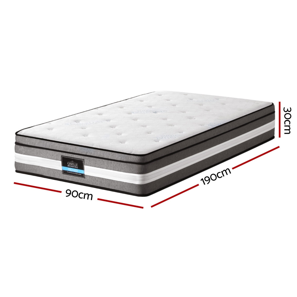 Giselle Bedding Gel Foam Pocket Spring Mattress - 30cm