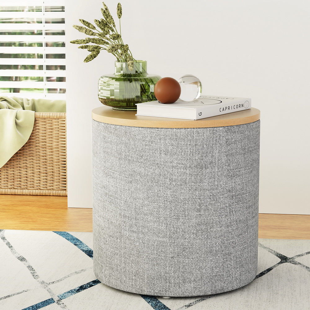 Storage Ottoman Blanket Box - Grey