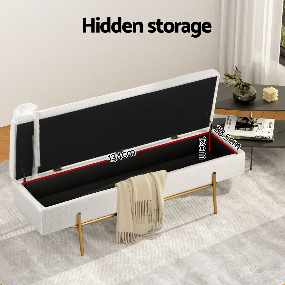 Artiss Boucle Storage Ottoman