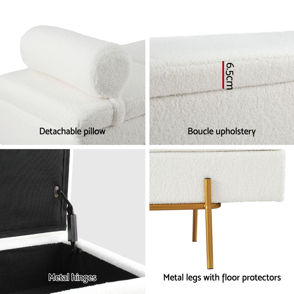 Artiss Boucle Storage Ottoman