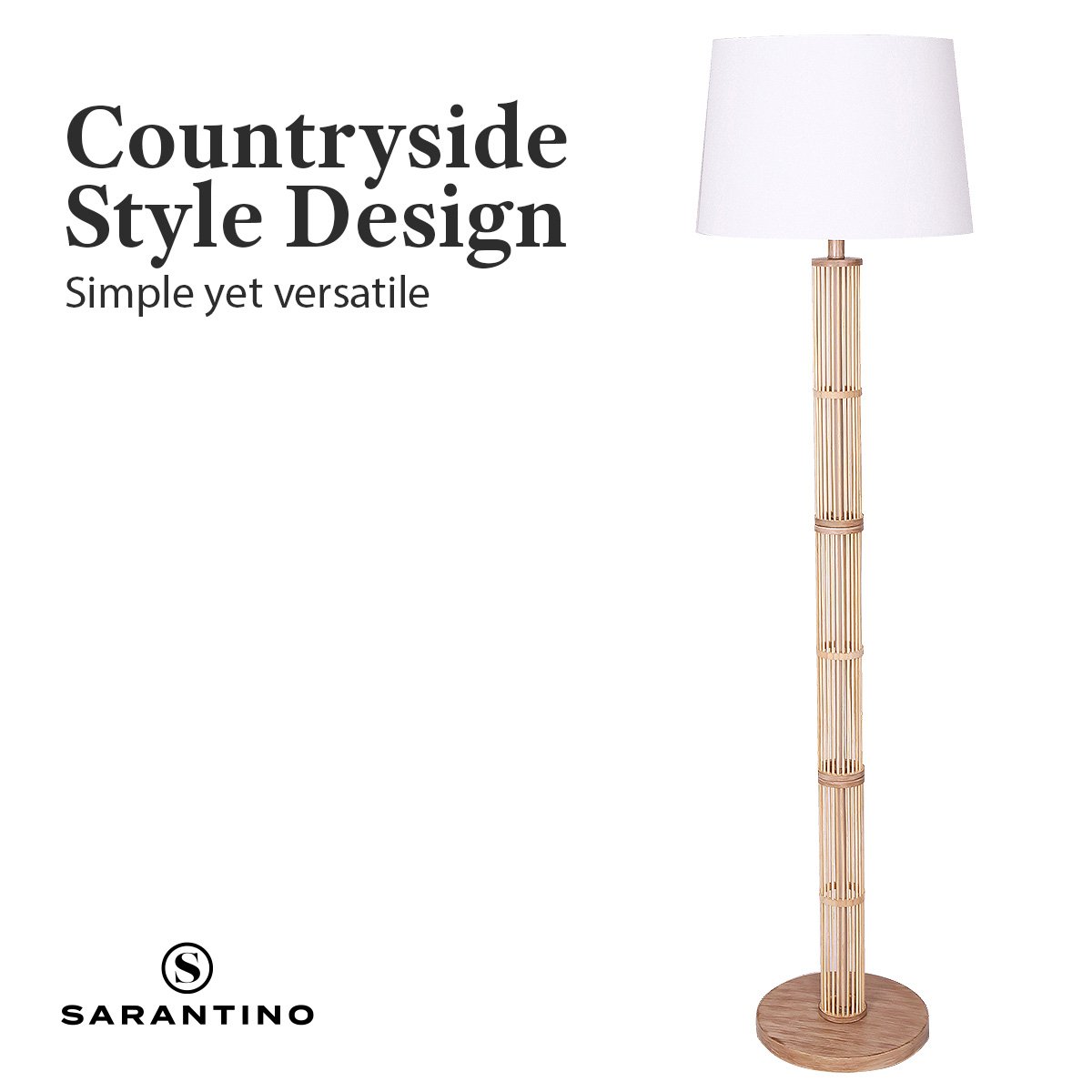 Sarantino Rattan Floor Lamp