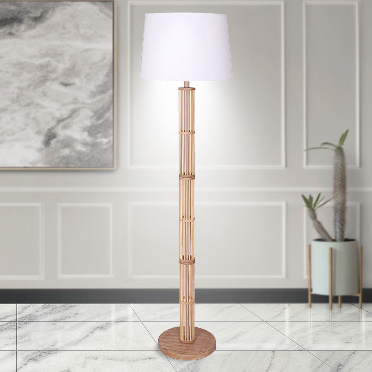 Sarantino Rattan Floor Lamp