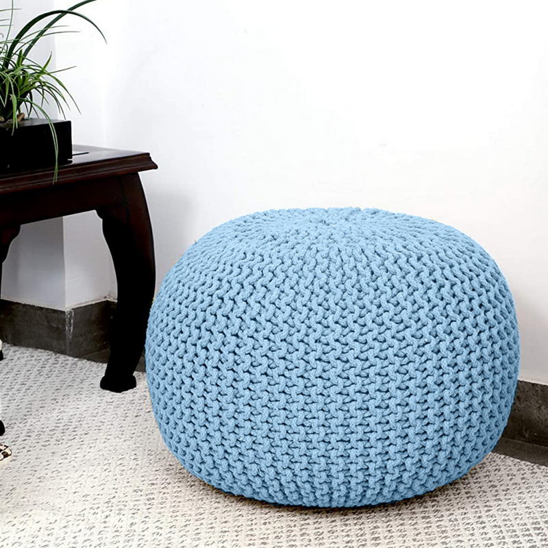Braided Ottoman Pouffe Footstool