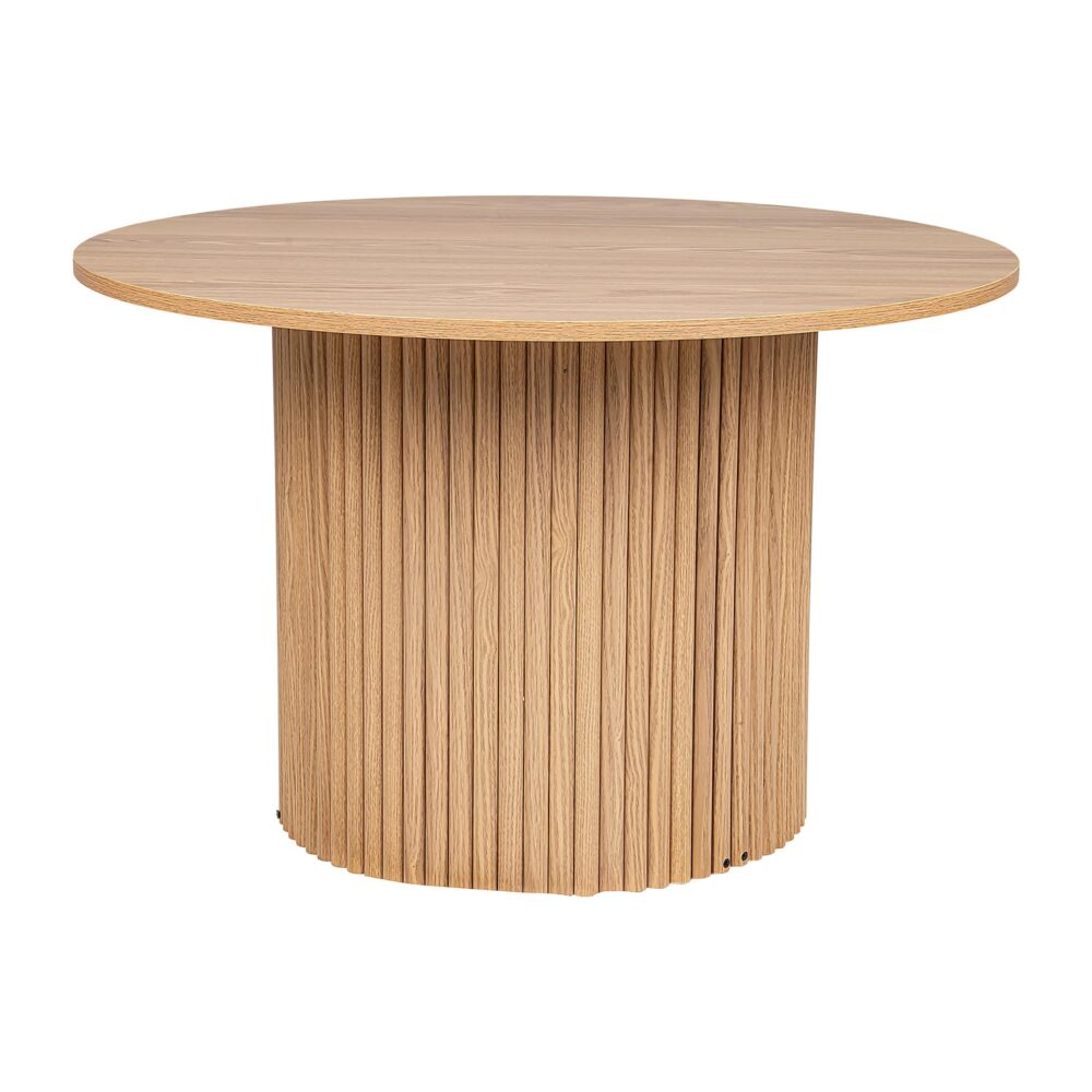 Luxe Ribbed Wooden Coffee Table