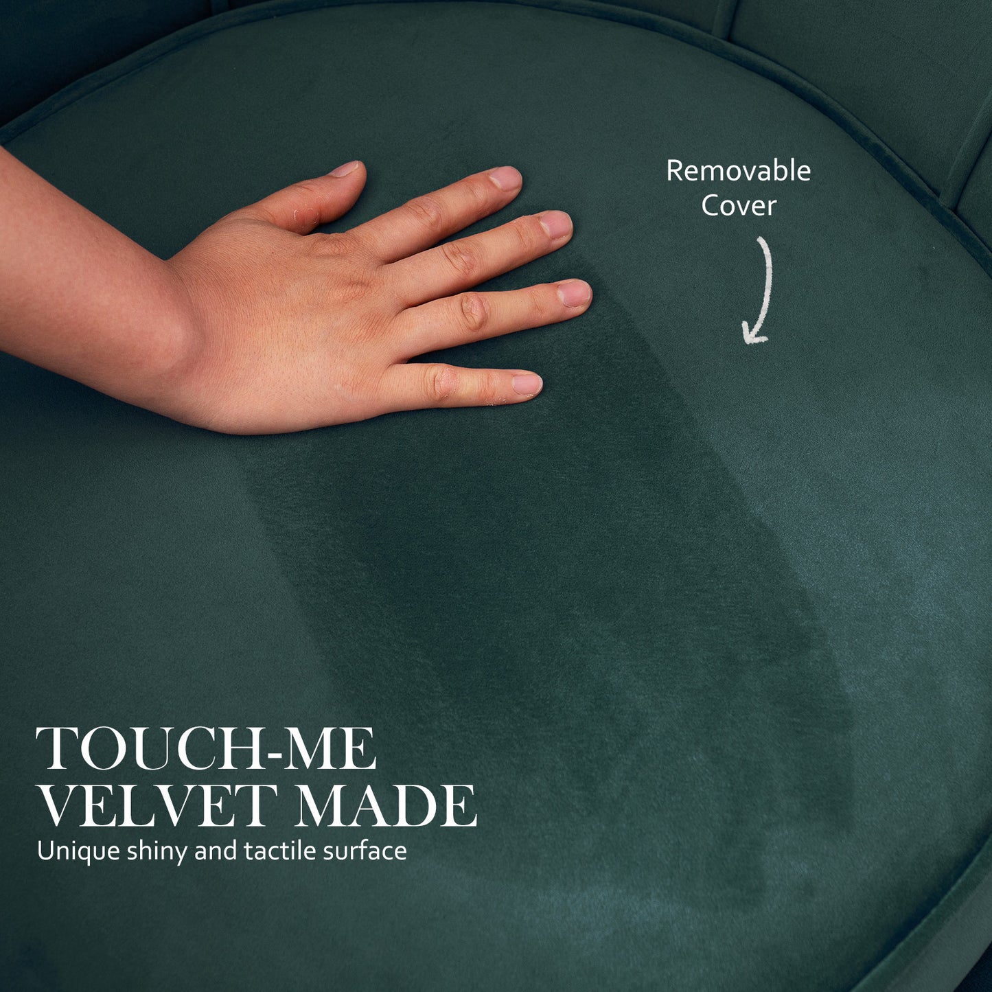 Sienna Velvet Scalloped Chair - Green