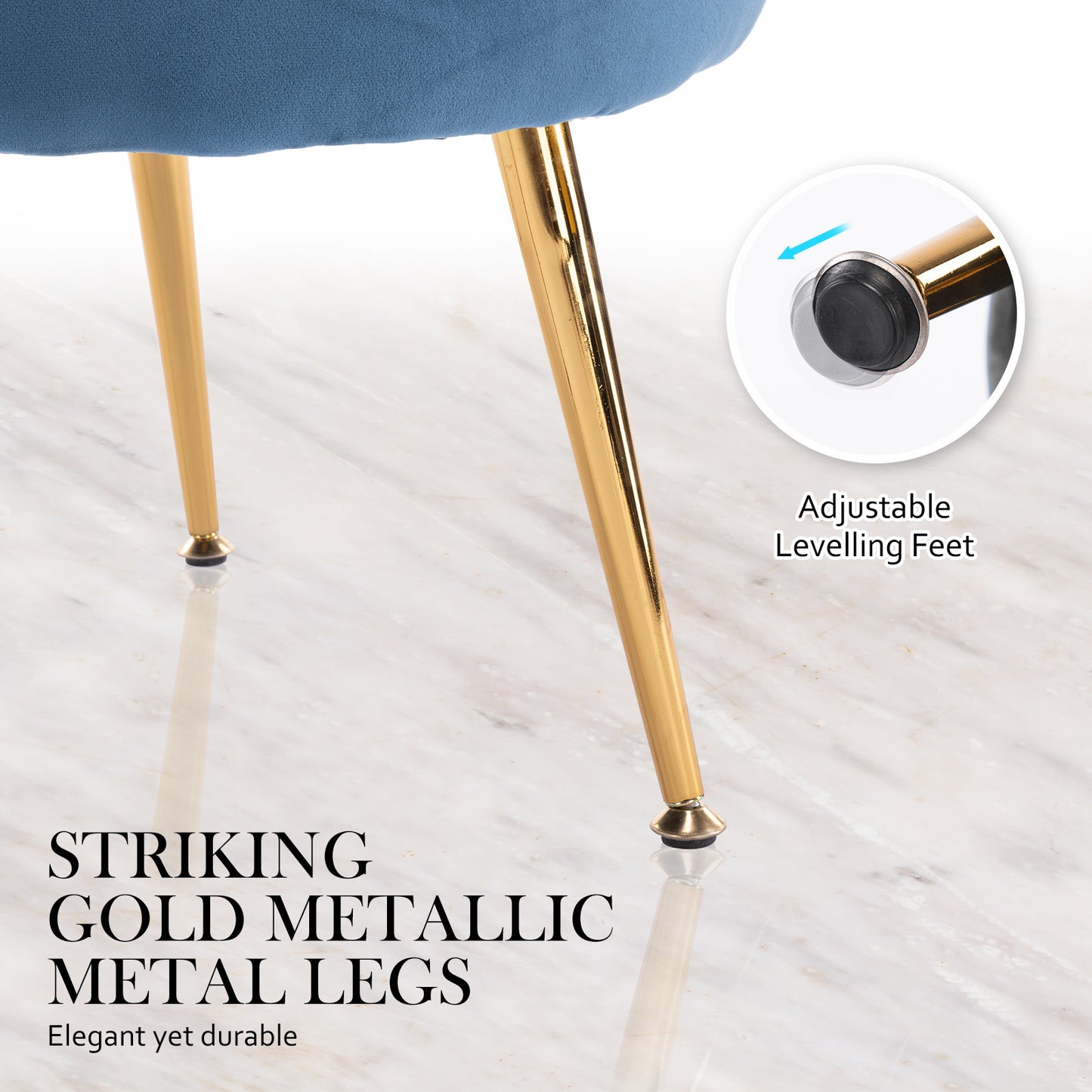 Sienna Scallop Chair & Ottoman Footstool