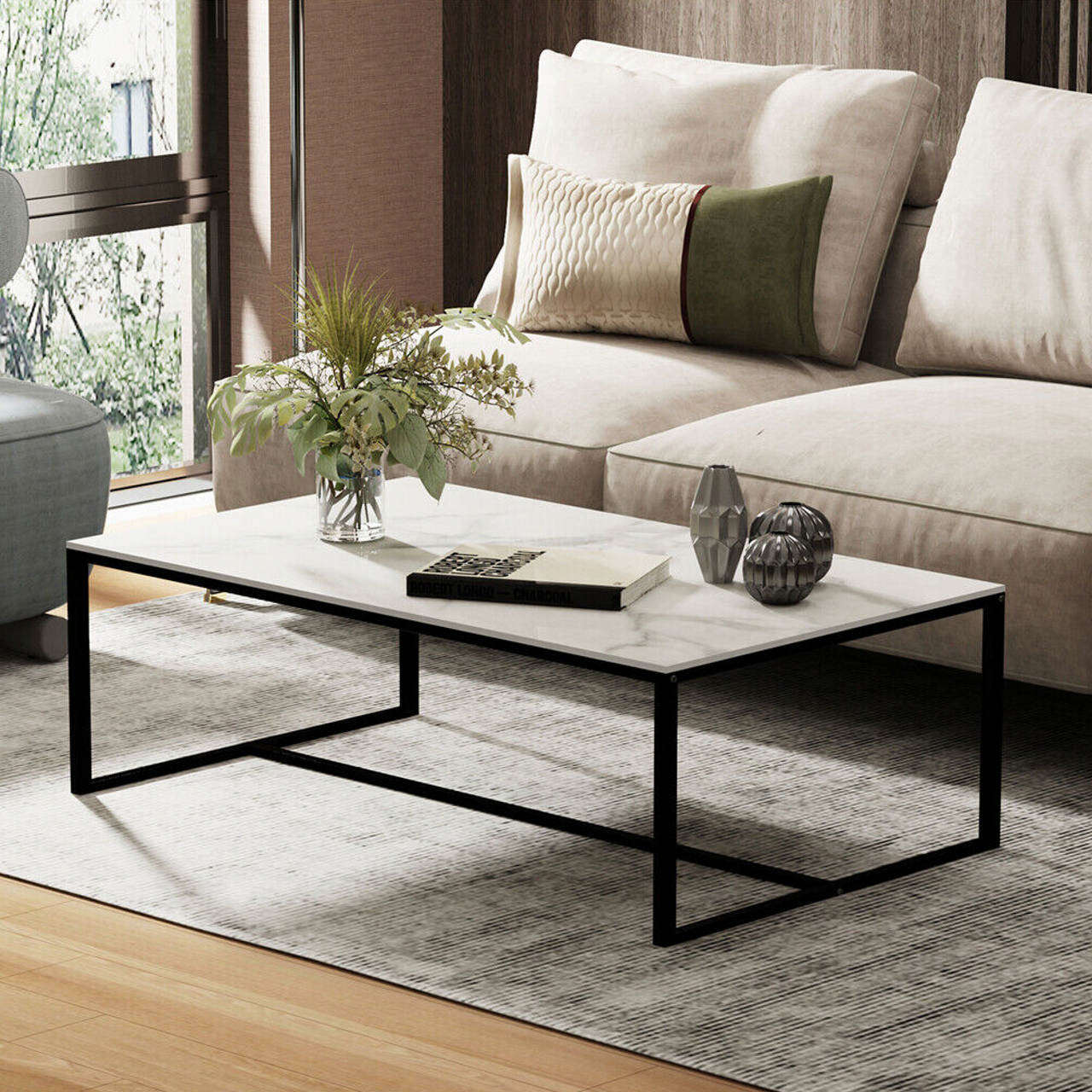 Monaco Stone Rectangle Coffee Table