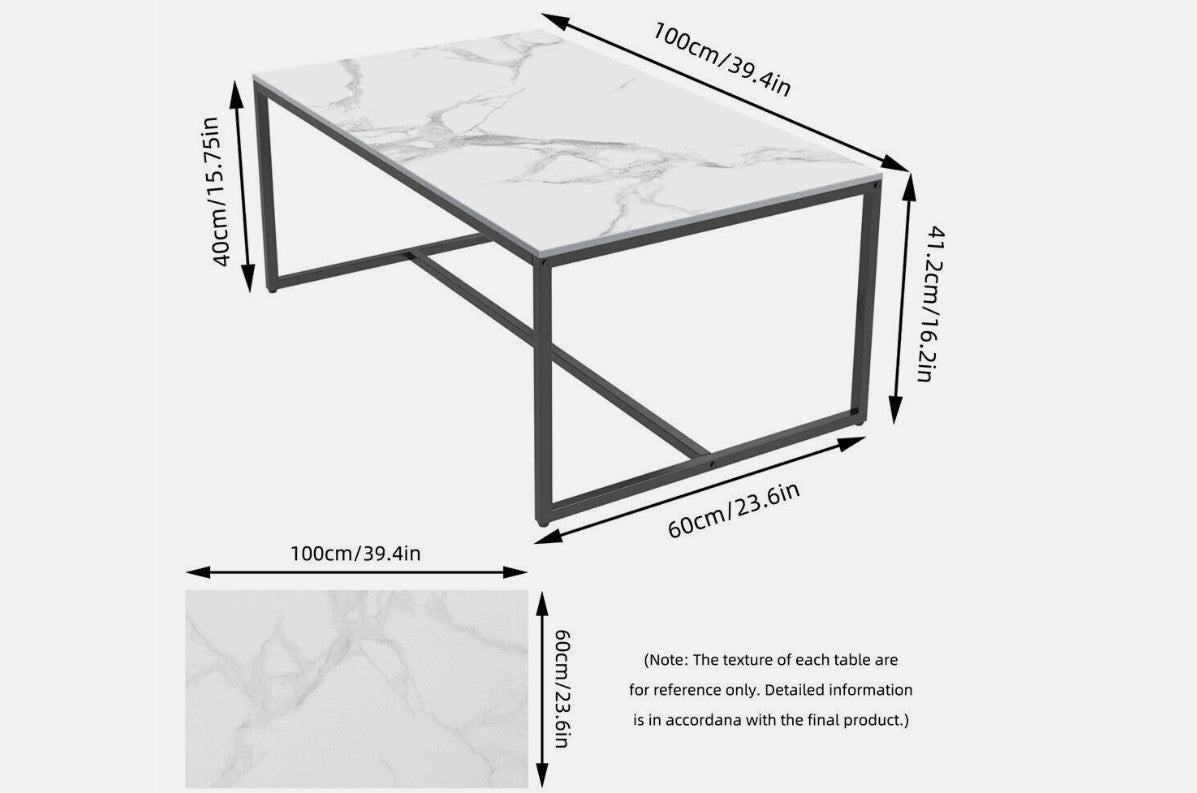 Monaco Stone Rectangle Coffee Table