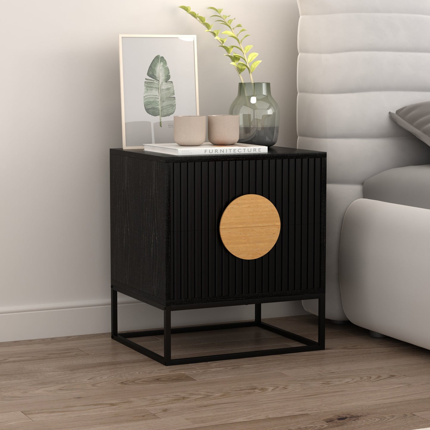 Belmonte Fluted Bedside Table