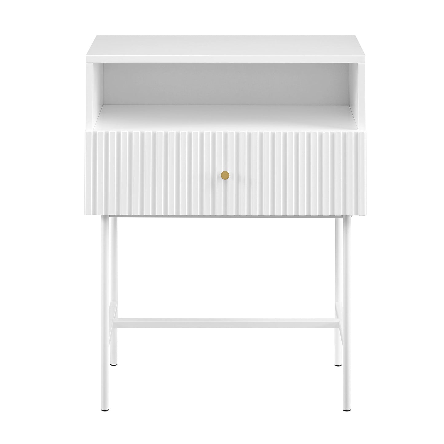 Lucia Slender Fluted Bedside Table