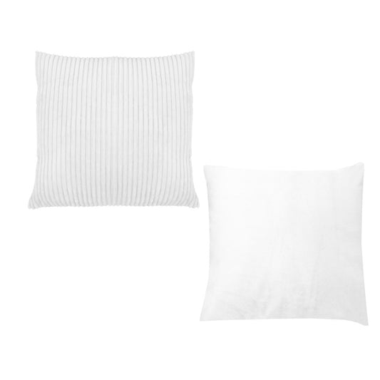 Calico Corduroy Cushions White x 2