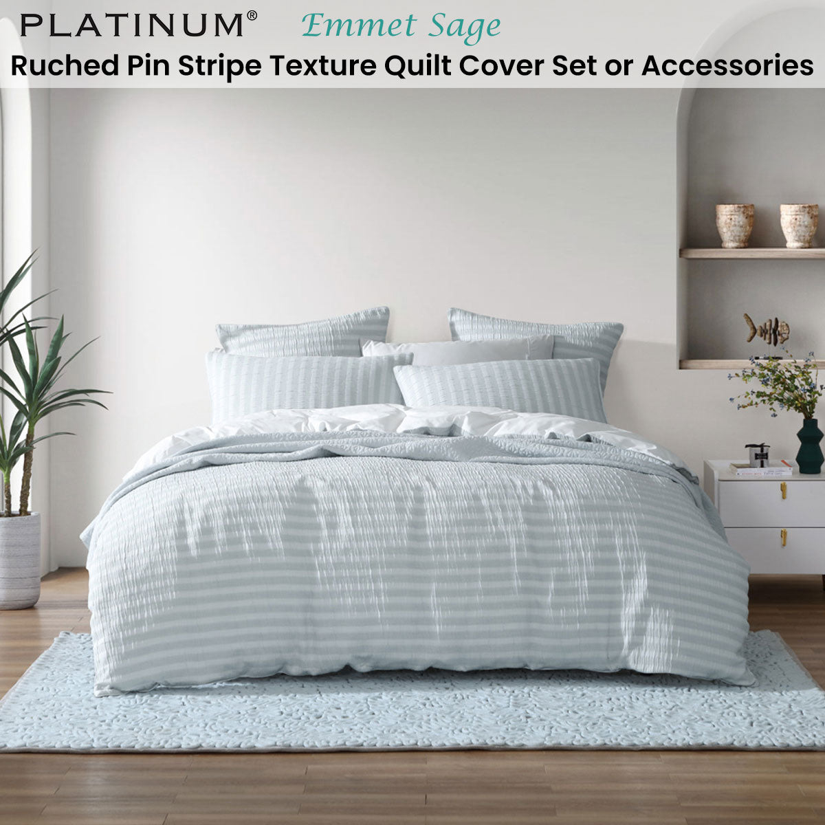 Emmet Sage Quilt Cover Set