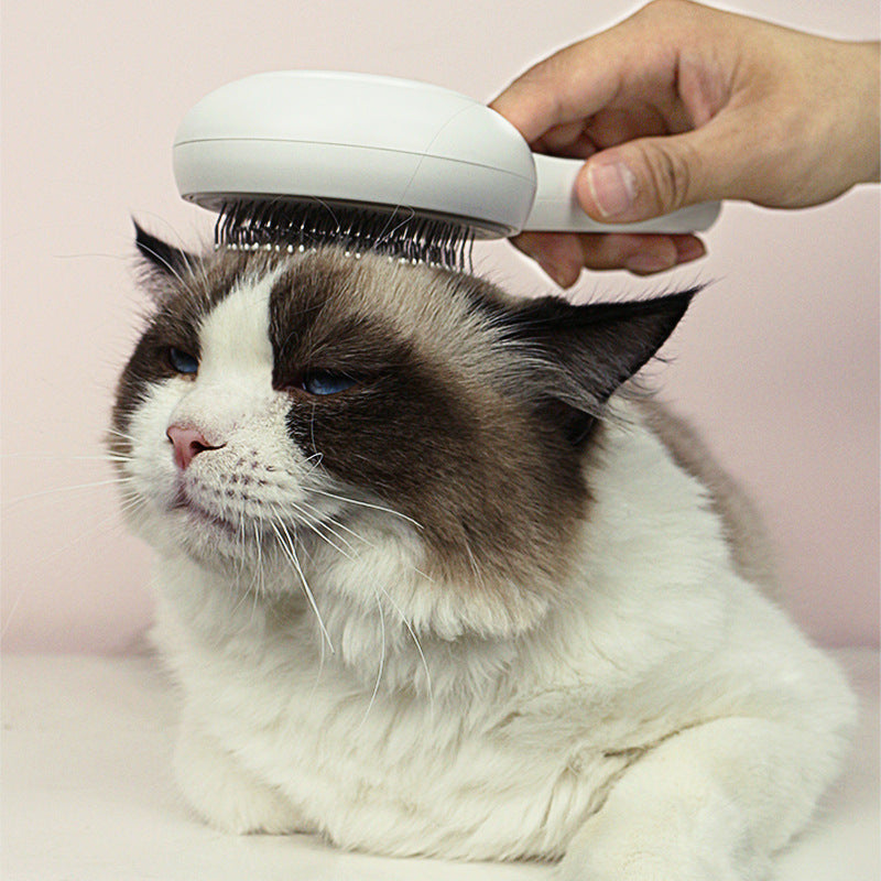 Gentle Self-Cleaning Cat Grooming Brush