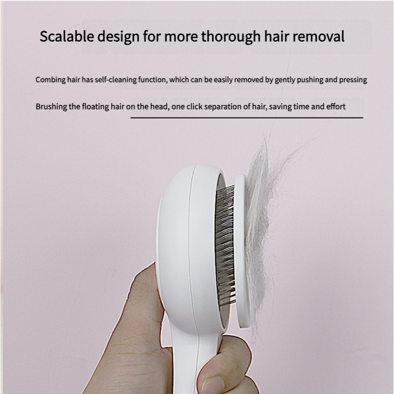 Gentle Self-Cleaning Cat Grooming Brush